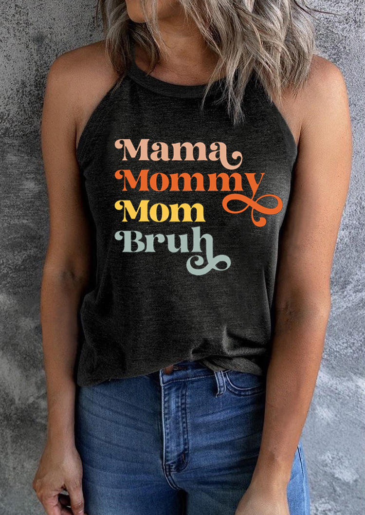 

Mama Mommy Mom Bruh Camisole, Multicolor, SCM001615