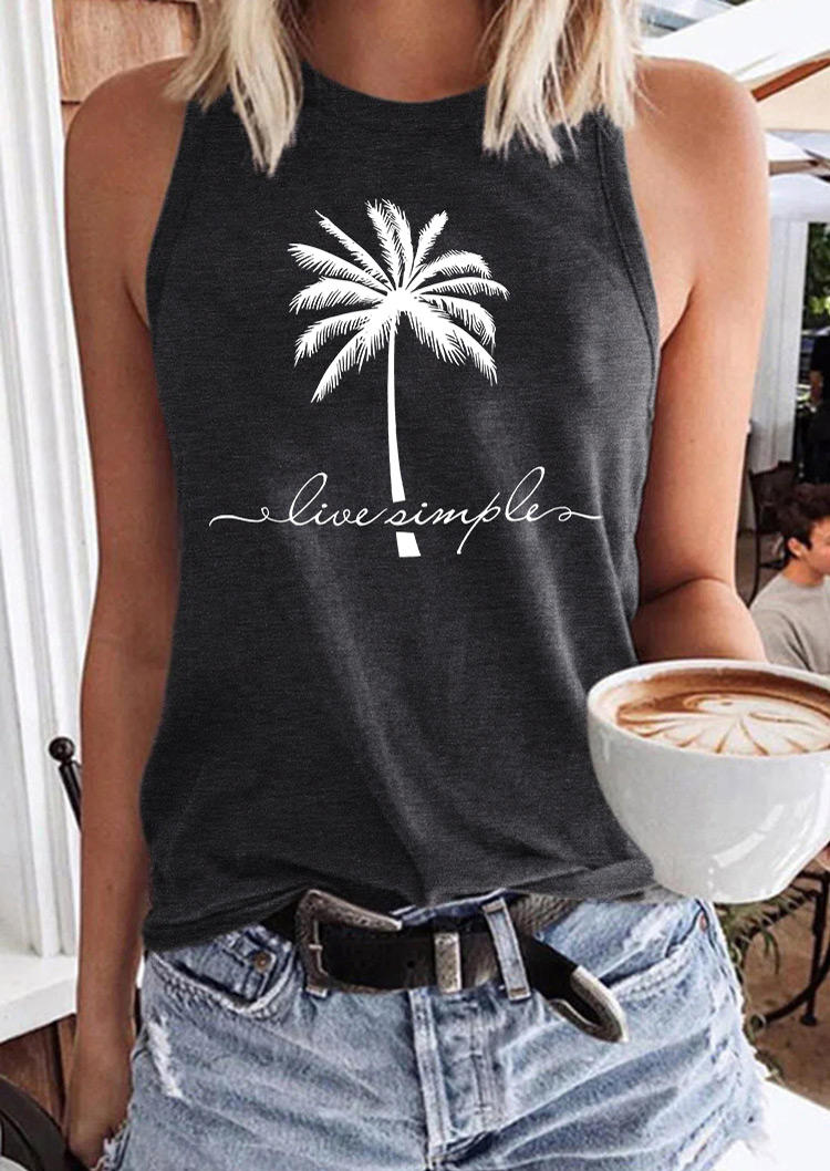 

Live Simple Coconut Tree Tank - Dark Grey, Gray, 535300