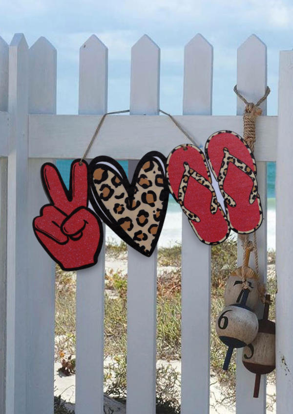 

Peace Love Heart Leopard Tie Dye Ornament, Red, 535971