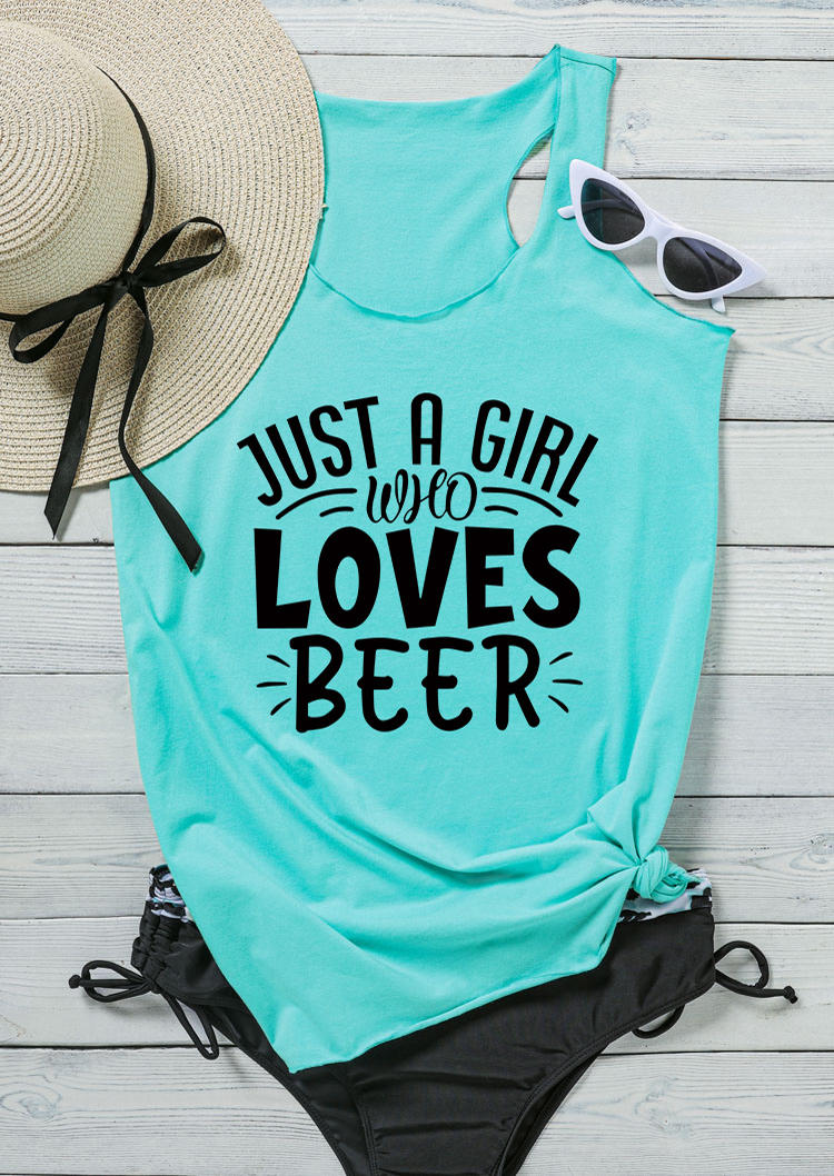

Just A Girl Who Loves Beer Racerback Tank - Cyan, 536063
