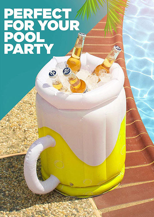 

Outdoor Inflatable Beer Ice Bucket Cooler, Yellow, SCM001745