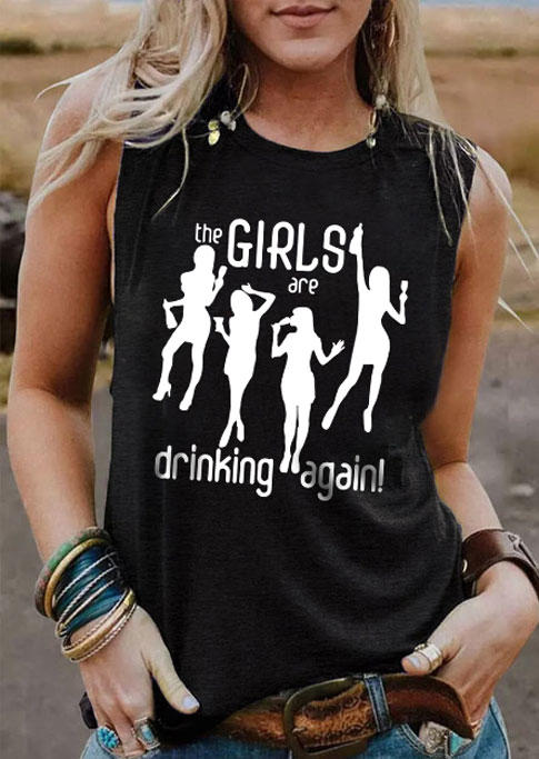 

The Girls Are Drinking Again Tank - Black, 536325