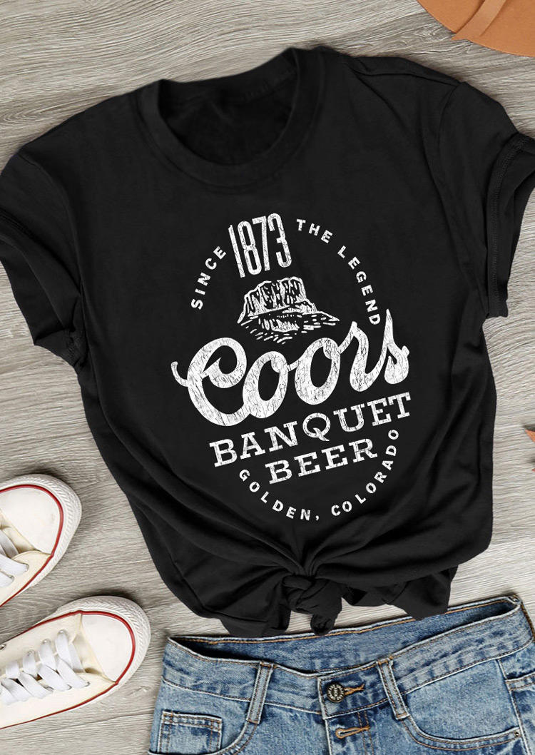 Coors Banquet Beer T-Shirt Tee - Black