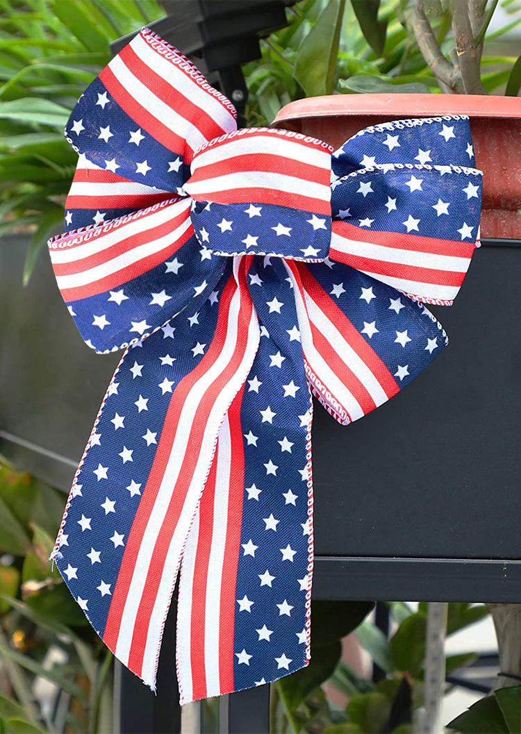 

American Flag Bowknot Ornament, Multicolor, SCM002066