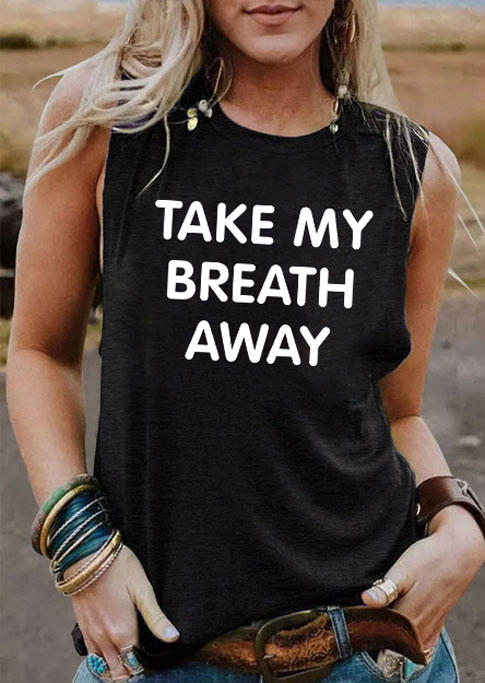 

Take My Breath Away O-Neck Tank - Black, 536059