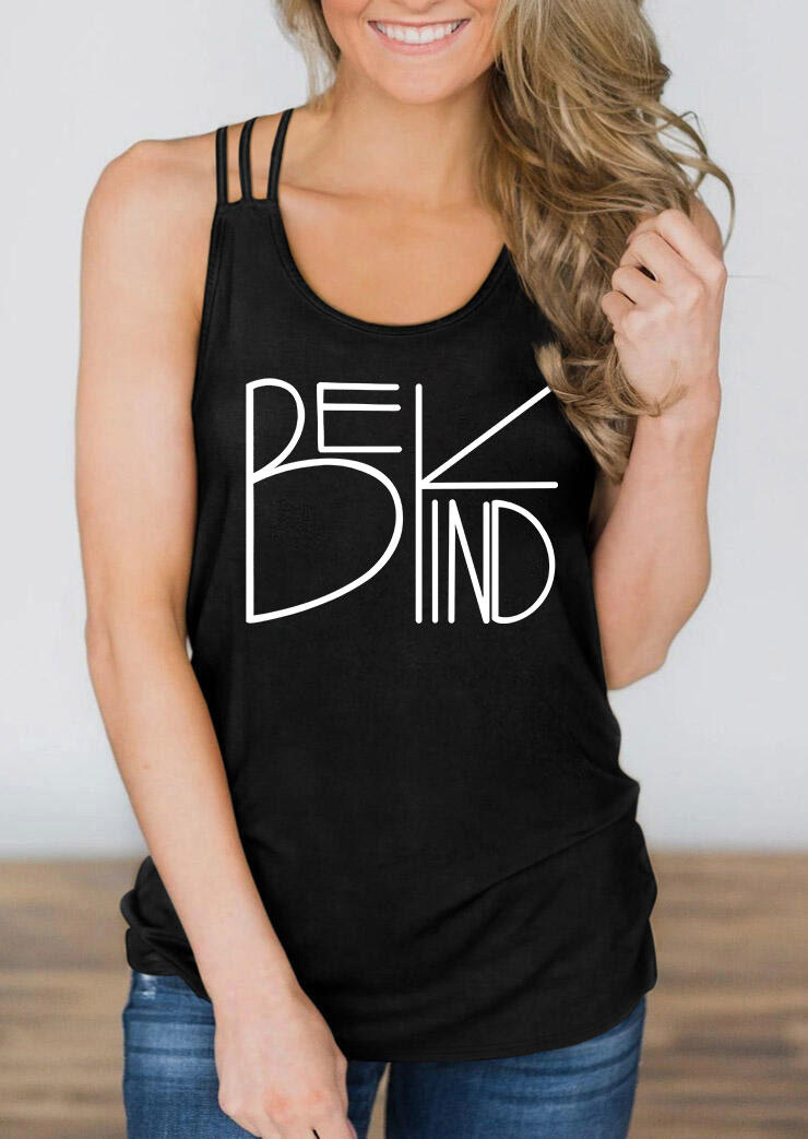 

Be Kind Hollow Out Tank - Black, 536690