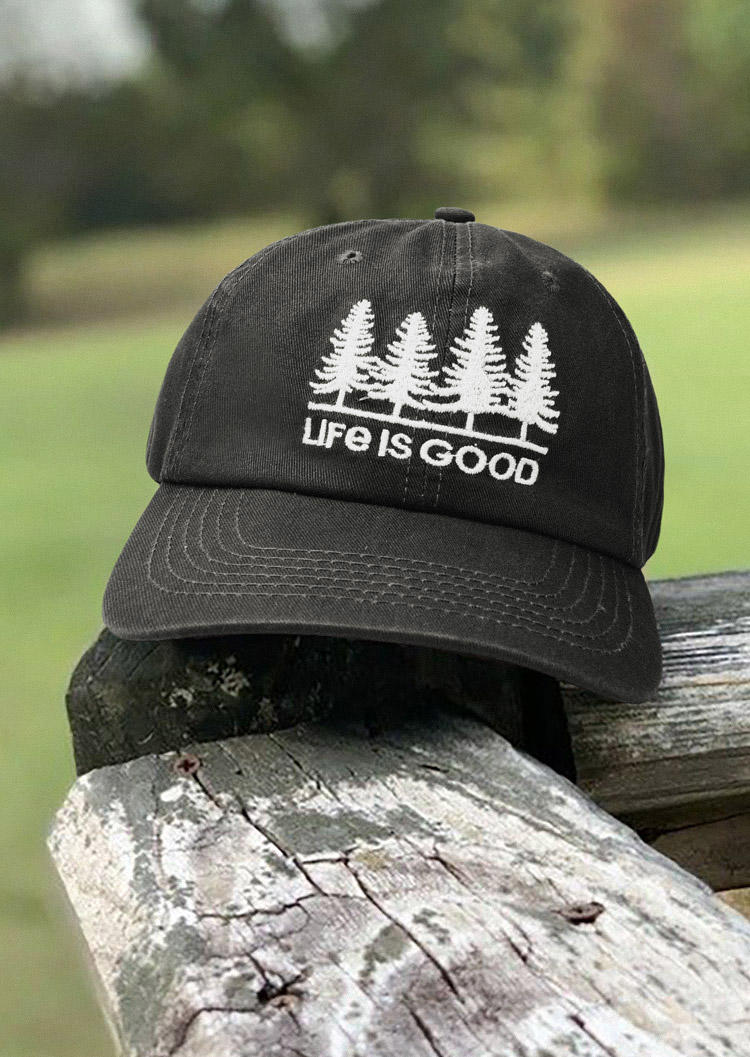 

Life Is Good Tree Baseball Cap, Black, SCM002129