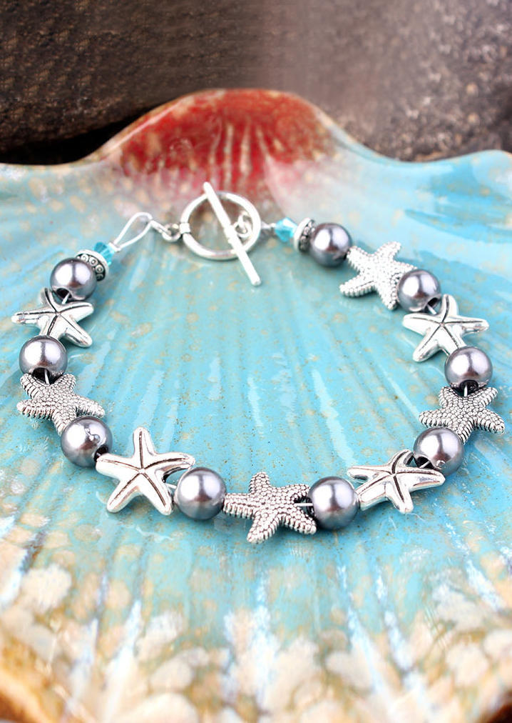 

Bohemian Starfish Pearls Bracelet, Multicolor, SCM002138