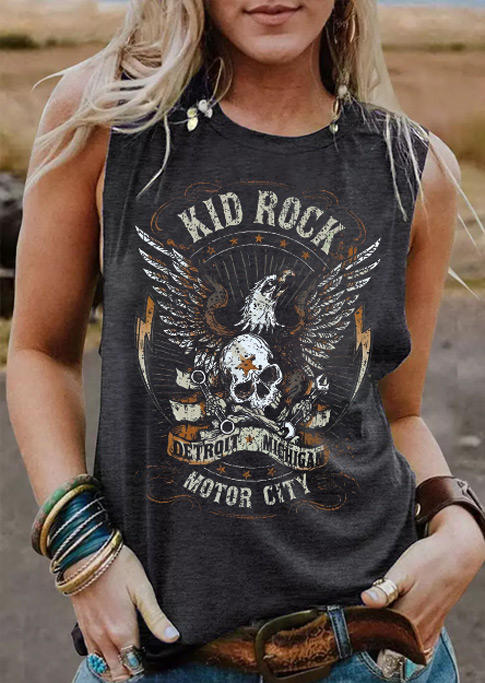 

Kid Rock Skeleton Eagle Tank - Dark Grey, Gray, 536663