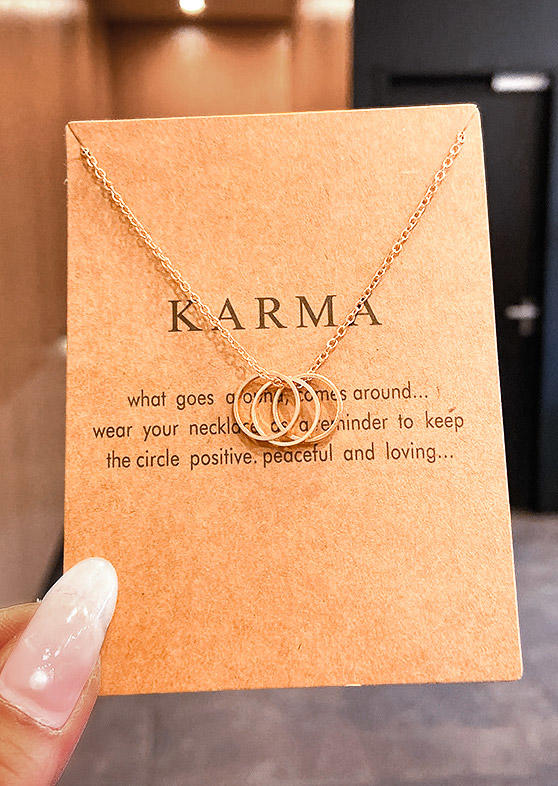 

Simple Large Circle Alloy Necklace, Gold, SCM002189