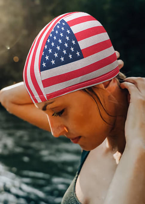 

American Flag Swimming Cap, Multicolor, SCM002132