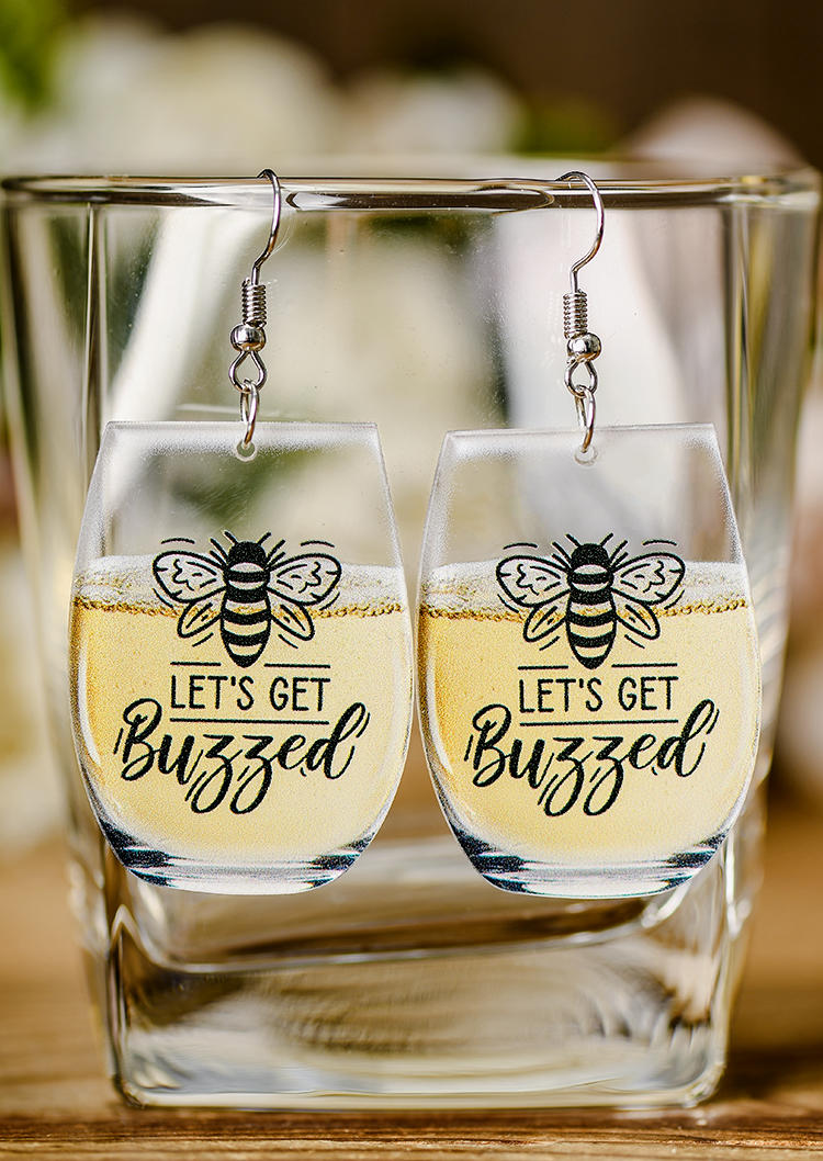 

Let's Get Buzzed Bee Acrylic Earrings, Multicolor, SCM001941