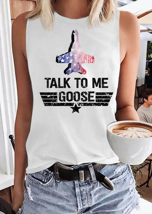 

Talk To Me Goose Star O-Neck Tank - White, 536996