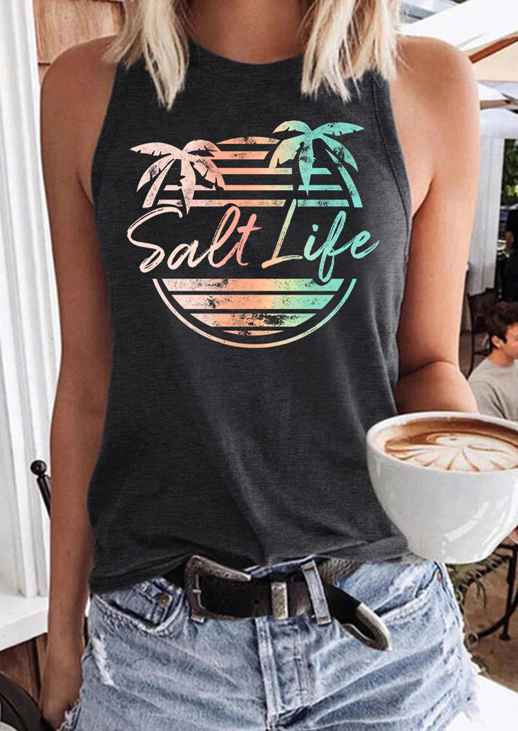 

Salt Life Gradient Coconut Tree Tank - Dark Grey, 537052