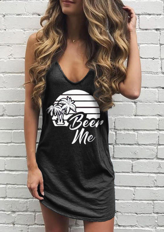 

Beer Me Coconut Tree Mini Dress - Black, SCM003003