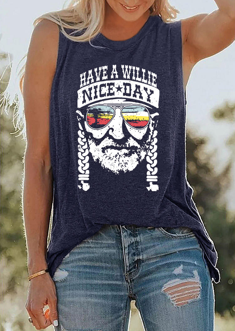 

Have A Willie Nice Day Casual Tank - Navy Blue, SCM002937