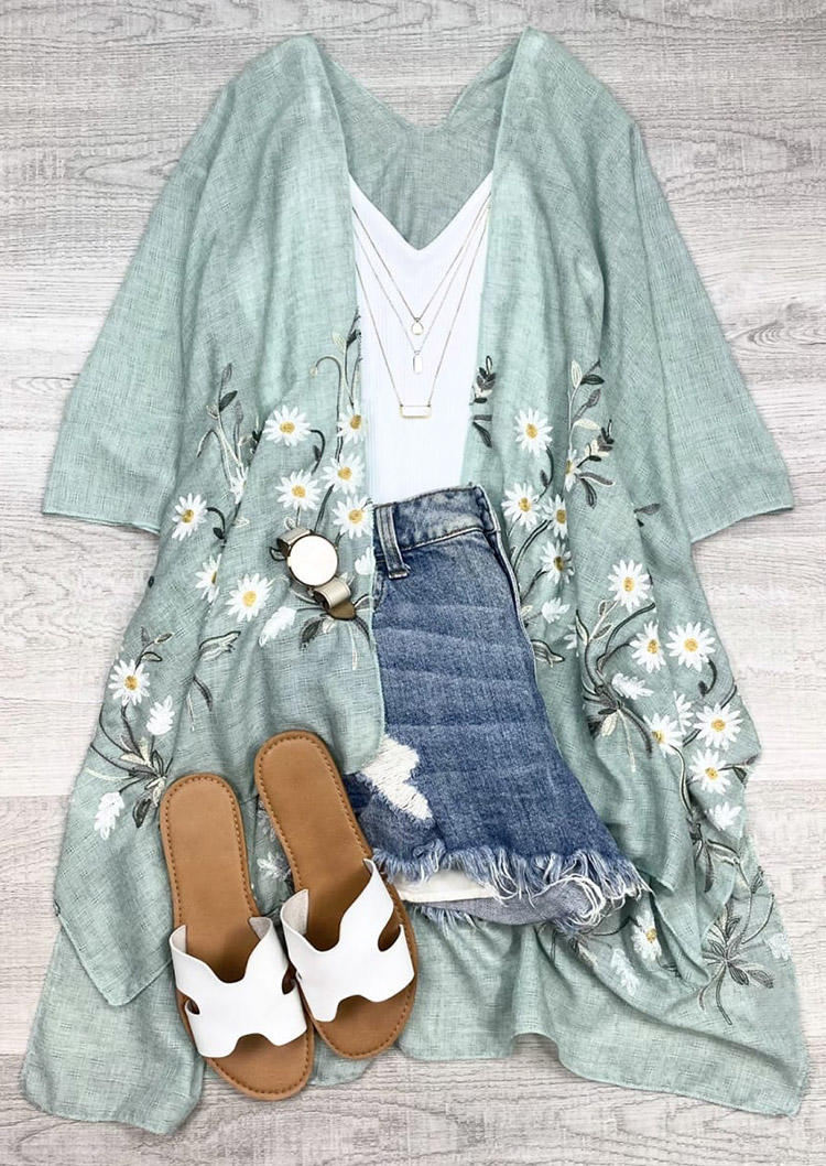 

Daisy Half Sleeve Cardigan, Multicolor, SCM003177