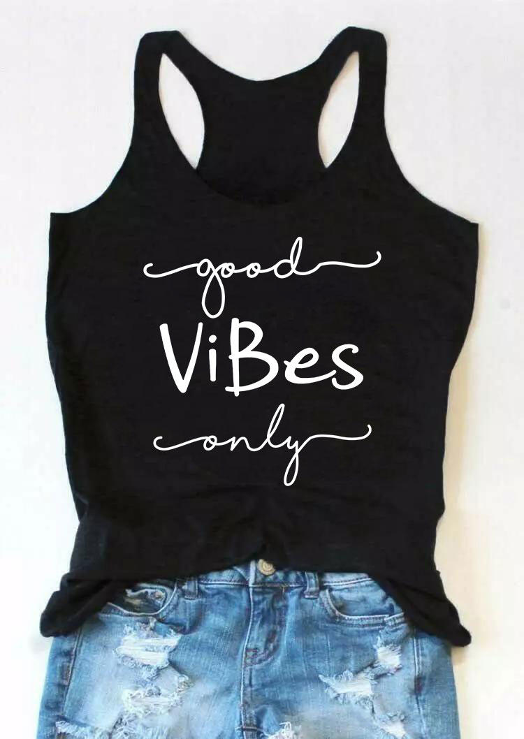 

Good Vibes Only Racerback Tank - Black, 537274