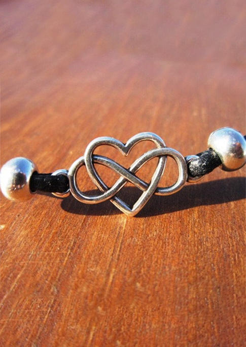 Love Heart Infinite Beading Pendant Necklace