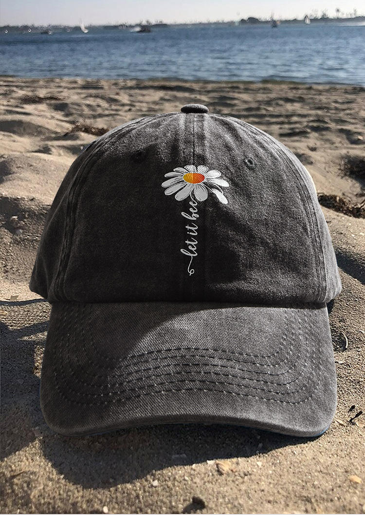 

Let It Bee Daisy Baseball Cap, Black, SCM003162