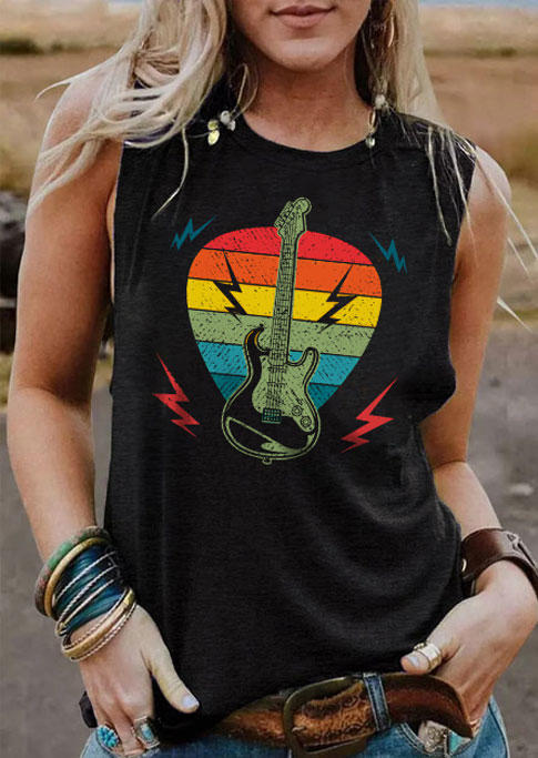 

Guitar O-Neck Tank - Black, SCM003511