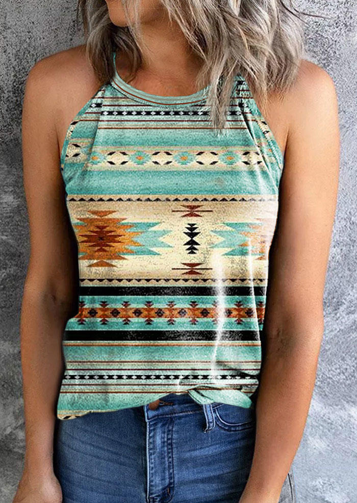 

Aztec Geometric Casual Camisole, Multicolor, 532951
