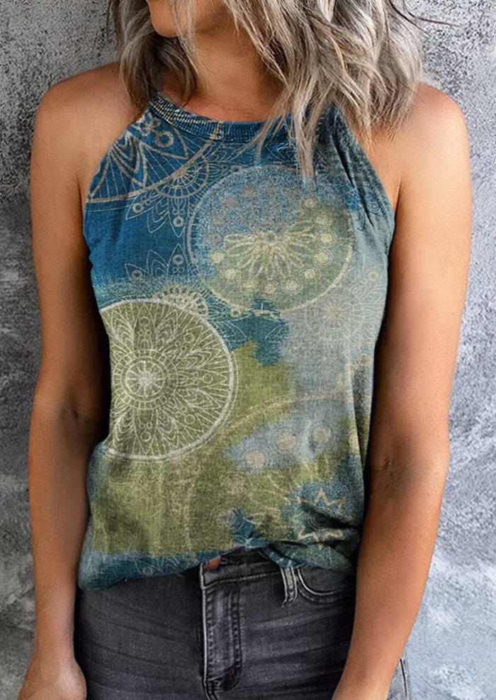 

Gradient Tribal Casual Camisole - Blue, SCM003431
