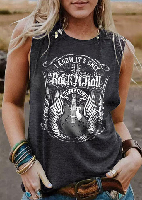 

I Know It's Only Rock 'N' Roll Tank - Dark Grey, SCM003584