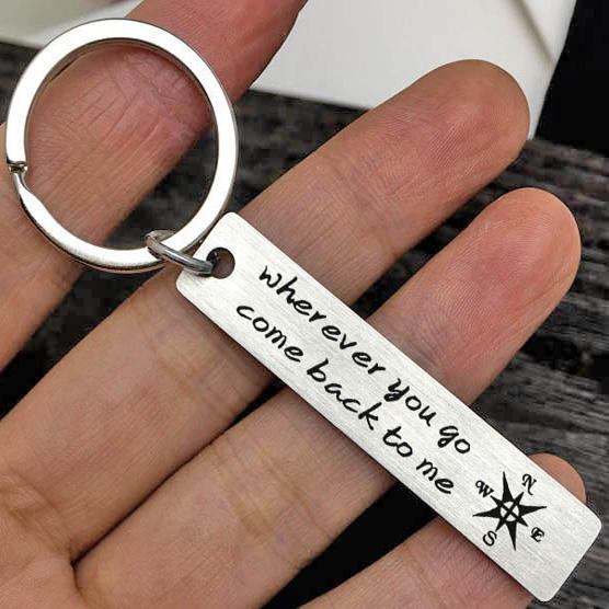 Wherever You Go Come Back To Me Keychain