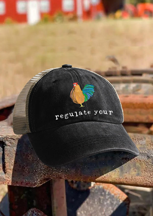 

Regulate Your Rooster Baseball Cap - Black, SCM004002