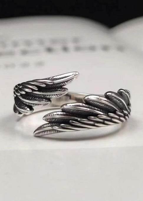 Wing Feather Open Alloy Ring