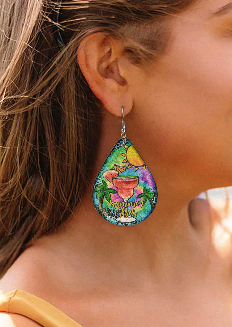 

Summer Vibes Coconut Tree Earrings, Multicolor, SCM003846