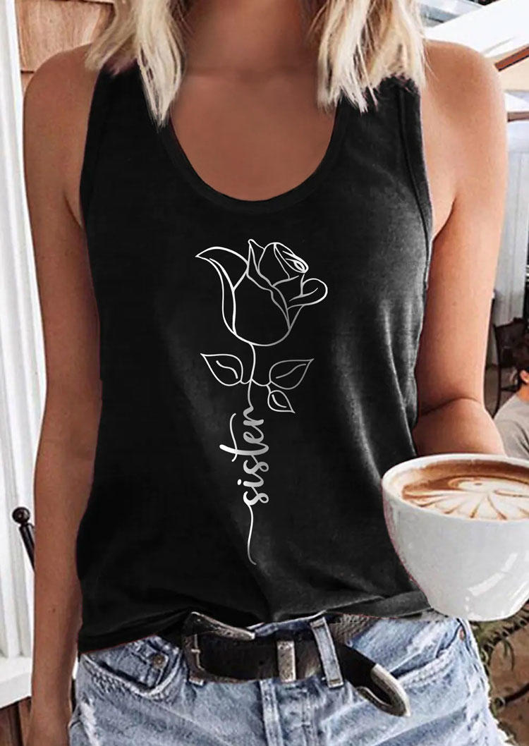 

Sister Rose Racerback Tank - Black, 537351