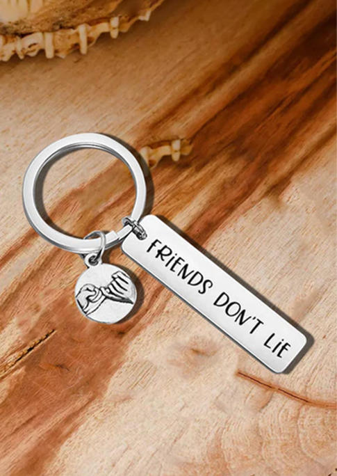 

Friends Don't Lie Keychain, Silver, SCM004003