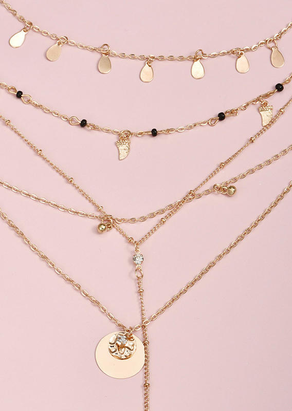 Water Drop Multi-Layered Pendant Necklace
