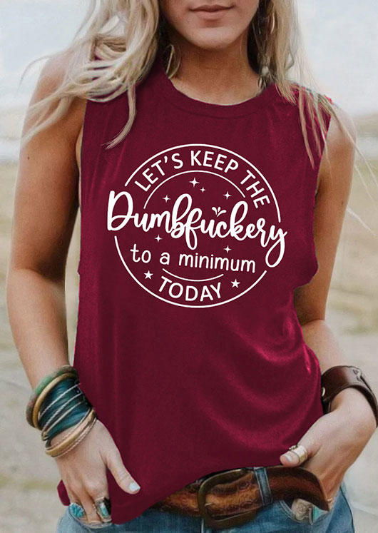 

Letter Graphic Tank - Burgundy, Red, 534421