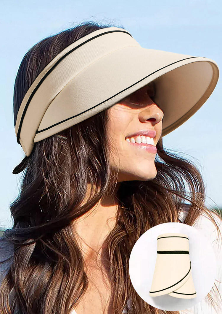 

Hollow Out Adjustable UV Protection Sun Hat, Apricot, SCM004073