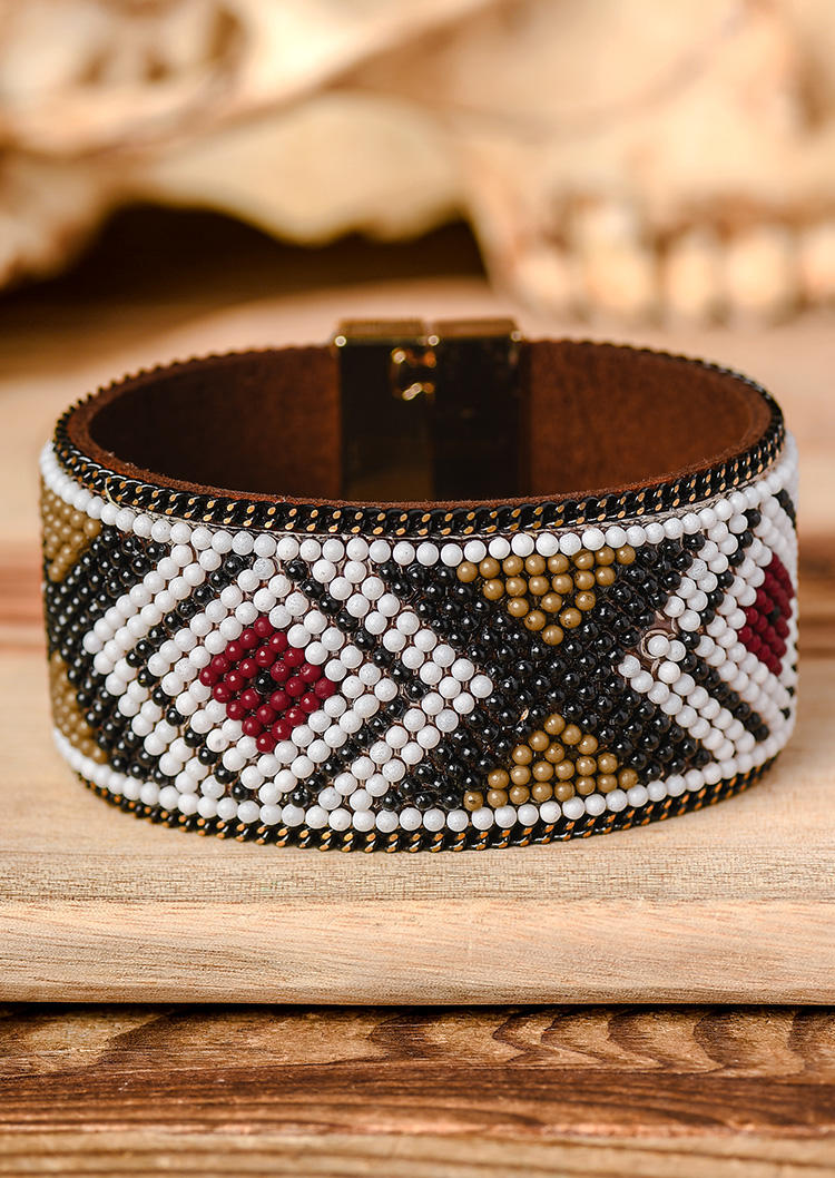 

Bohemia Geometric Magnet Buckle Bracelet, Multicolor, SCM004027