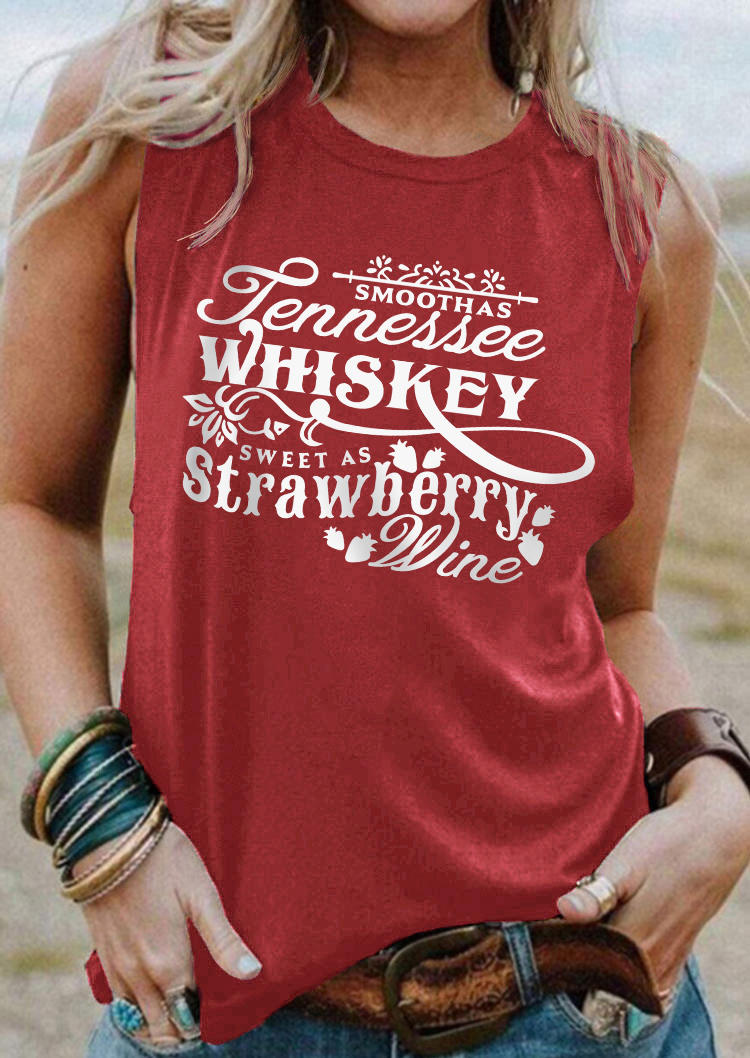 

Smooth As Tennessee Whiskey Sweet As Strawberry Wine Tank - Brick Red, SCM003810