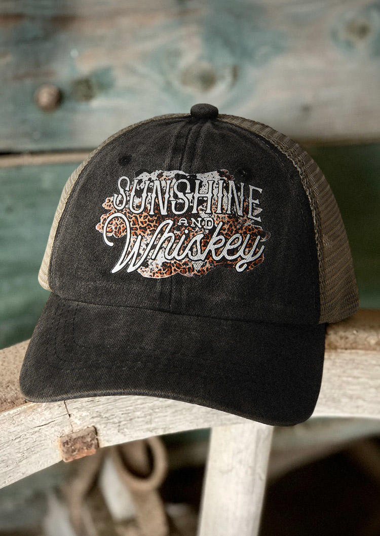 

Sunshine And Whiskey Leopard Baseball Cap - Black, SCM004354