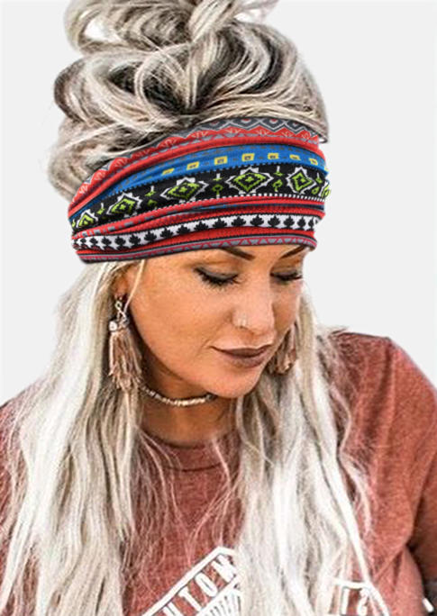 

Aztec Geometric Yoga Sport Wide Headband, Multicolor, SCM004722