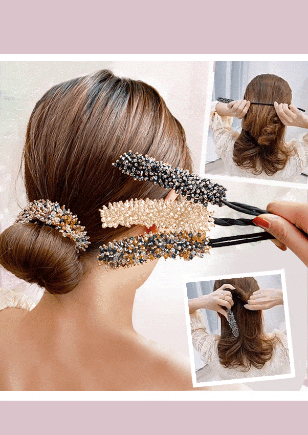

Rhinestone Hair Bun Maker, Multicolor, SCM004883