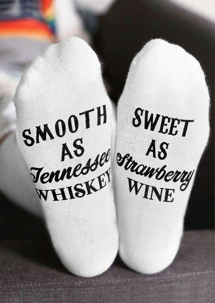 

Smooth As Tennessee Whiskey Crew Socks, White, SCM004483