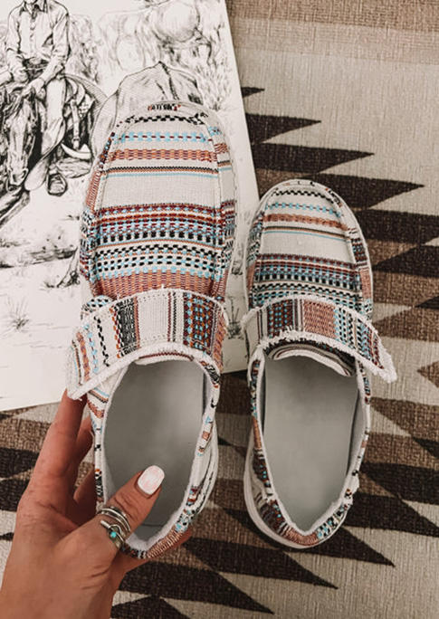 

Western Wave Slip On Flat Sneakers, Multicolor, SCM004793