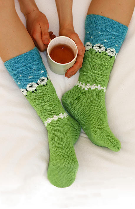 

Sheep Casual Crew Socks, Green, SCM004668