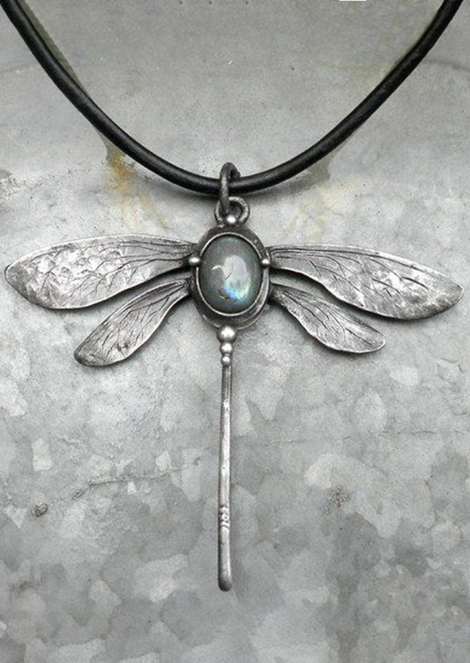 Vintage Dragonfly Pendant Necklace