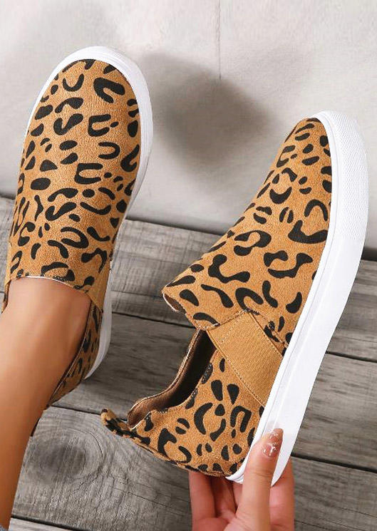 

Leopard Elastic Band Flat Sneakers, Multicolor, SCM005116