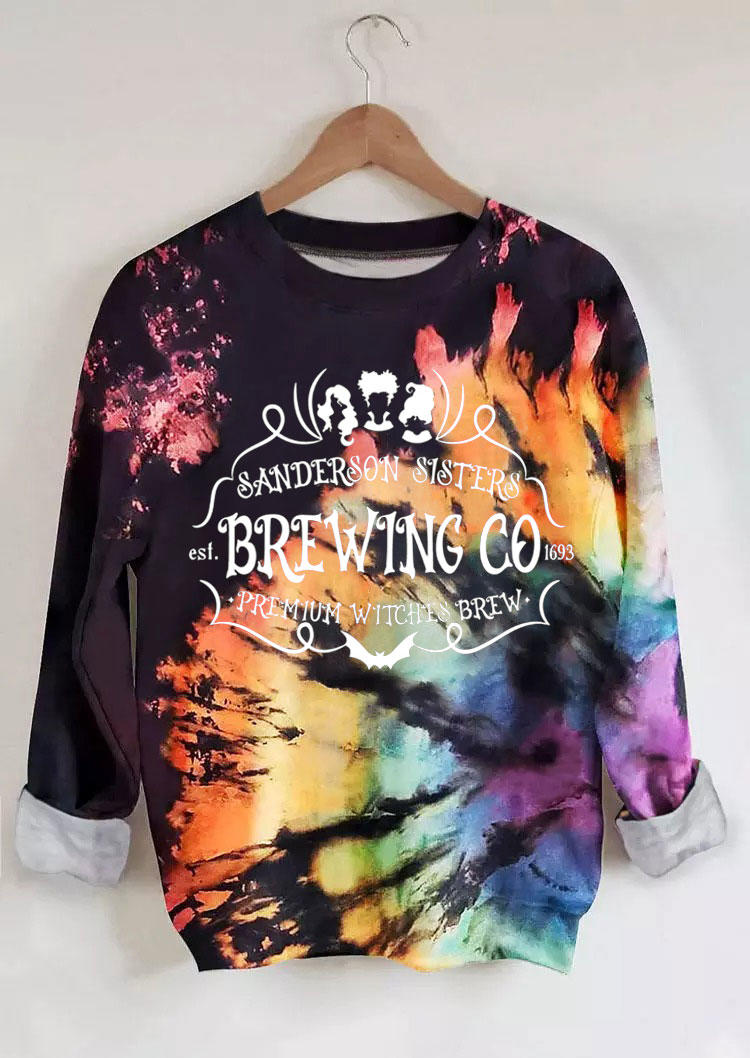 

Tie Dye O-Neck Sweatshirt, Multicolor, SCM005209