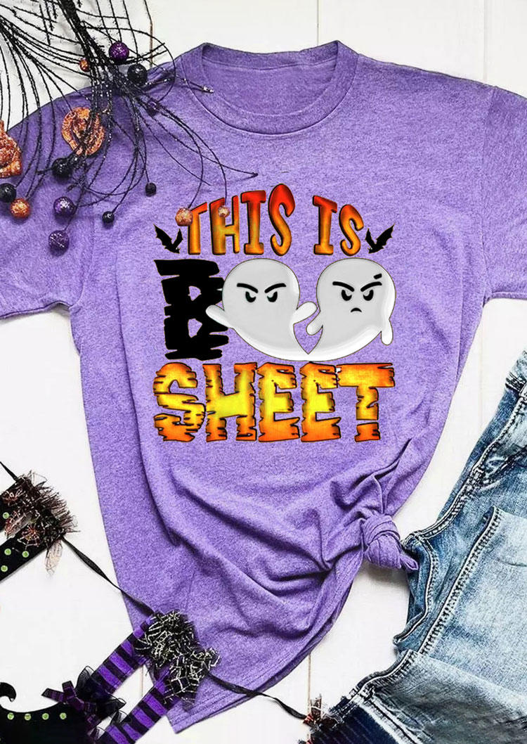 

Halloween This Is Boo Sheet T-Shirt Tee - Purple, SCM005535