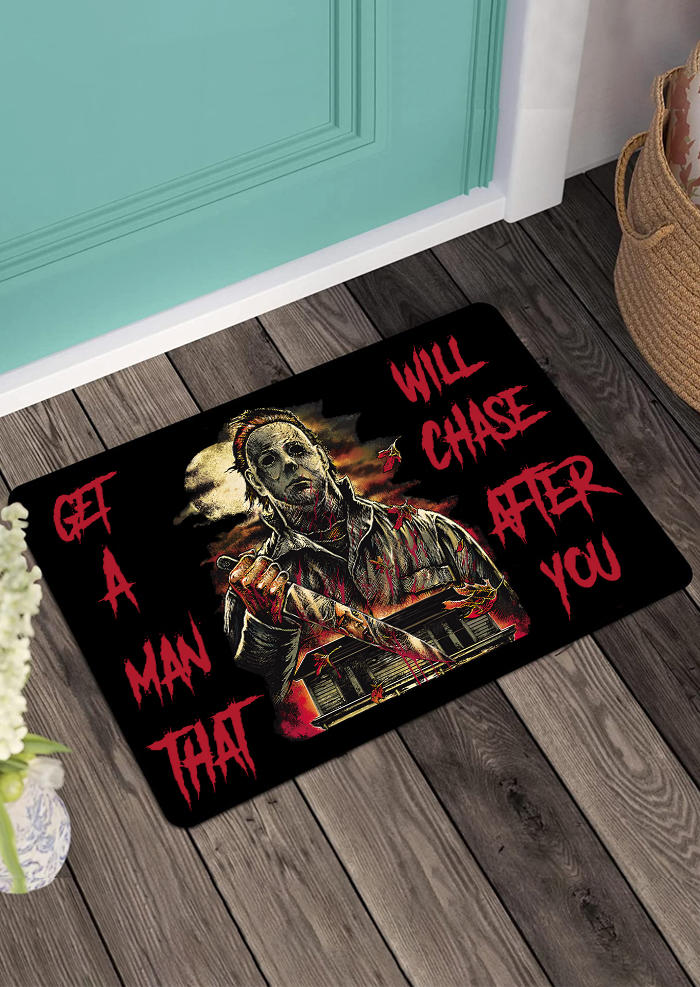 

Halloween Get A Man That Will Chase After You Doormat, Multicolor, SCM005451